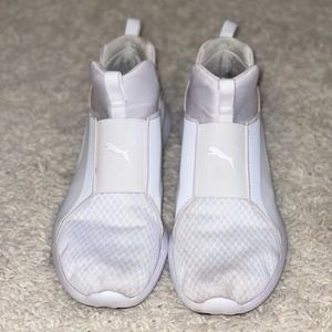 Women’s White Puma Slip On Sneakers